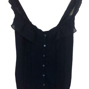 Abercrombie and Fitch XS Navy Ruffled Tank